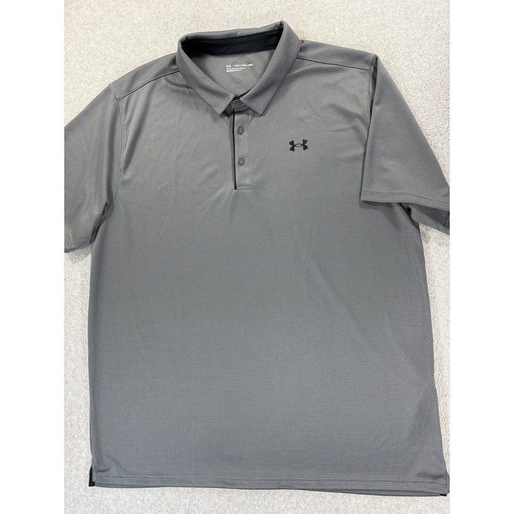 Under Armour Loose Fit Performance Short Sleeve Polo Shirt (Men's 4XL Tall) Gray